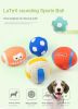 Squeaky Dog Toys; Natural Latex Rubber Dog Balls;  Soft ;  Bouncy & Durable  Interactive Chew Sound Fetch Play