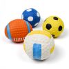 Squeaky Dog Toys; Natural Latex Rubber Dog Balls;  Soft ;  Bouncy & Durable  Interactive Chew Sound Fetch Play