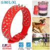 Dog Leather Collar Spiked Studded
