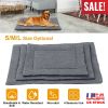 Dog Bed Comfortable Fleece Crate Reversible Pad Joint Relief w/ Water Resistant Breathable