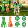 2Pcs Octopus-Shaped Training Squeaky Interactive Dog Toy